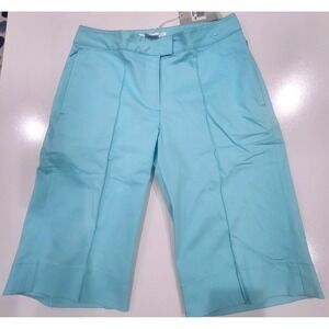 NEW Nike Golf Shorts Dri-FIT UV SUN Women's SIZE 8 Aqua‎ Bermuda Flat Front